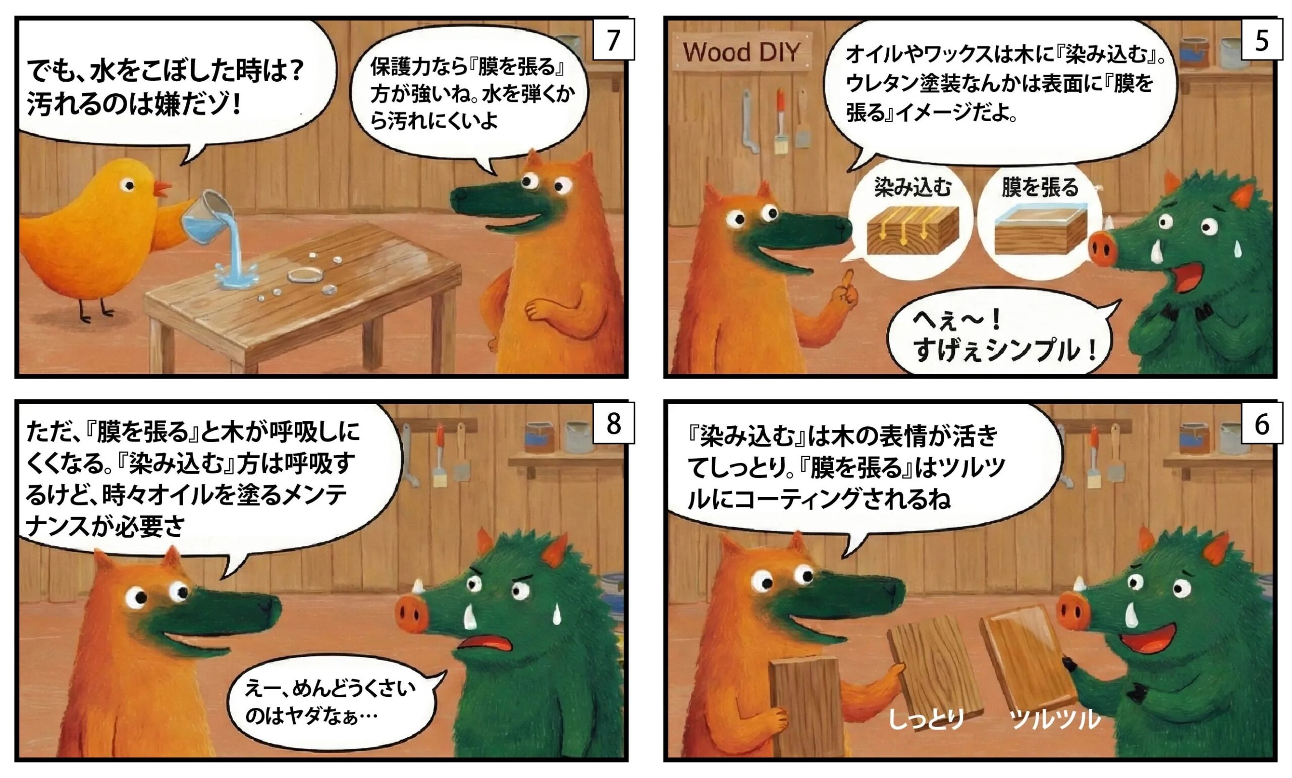 塗料の選び方漫画②|もくめディア