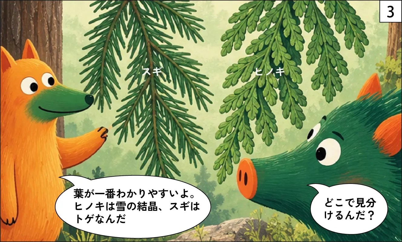もくめディア|ヒノキとスギの見分け方-3