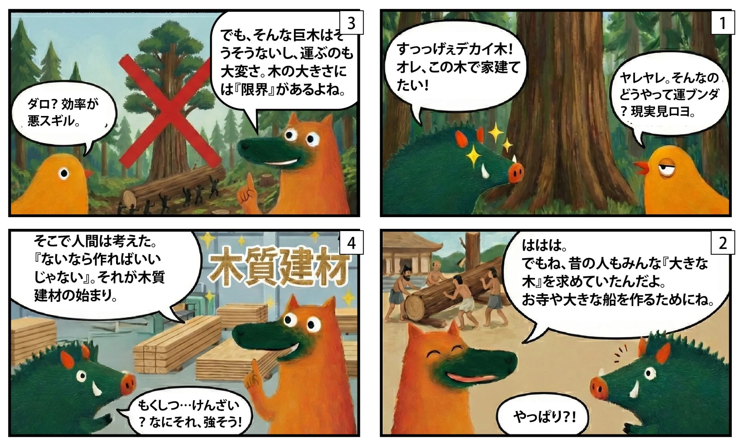 木質建材漫画①|もくめディア