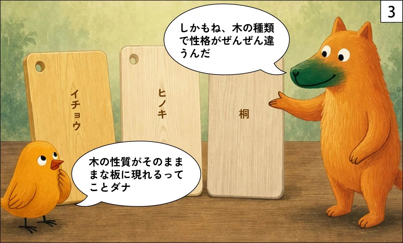 もくめディア|まな板はイチョウとヒノキどっち?-3