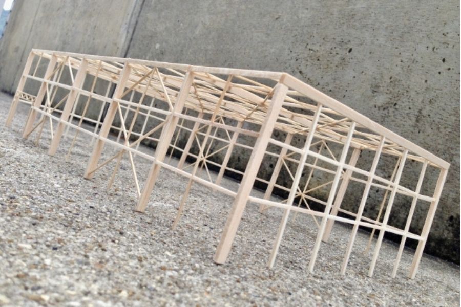 バルサを材料として建築模型