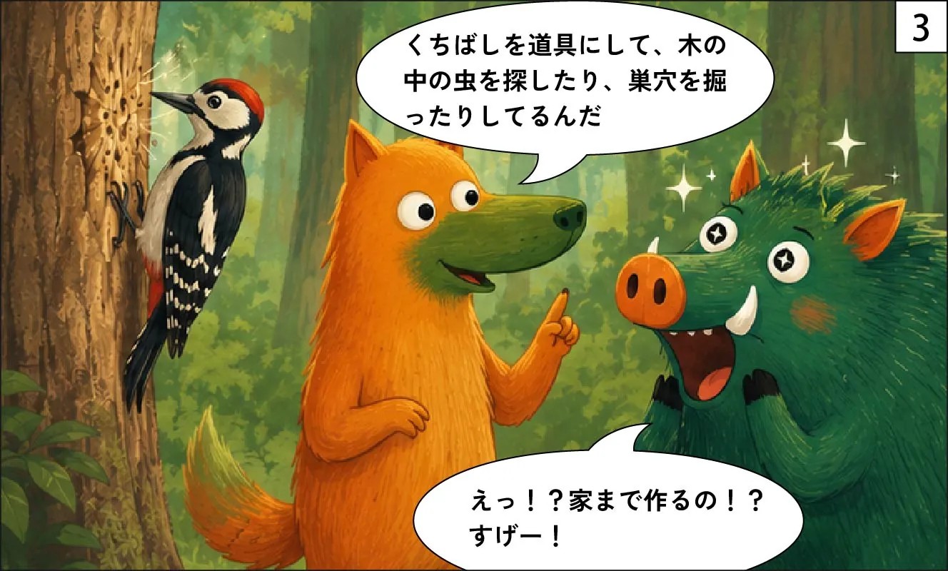 もくめディア|キツツキはなぜ木をつつくのか?3