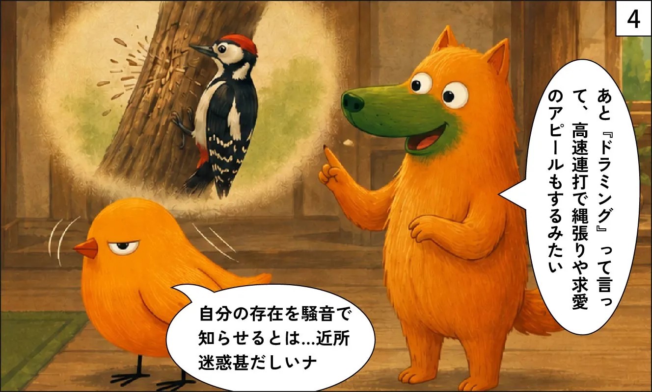 もくめディア|キツツキはなぜ木をつつくのか?4